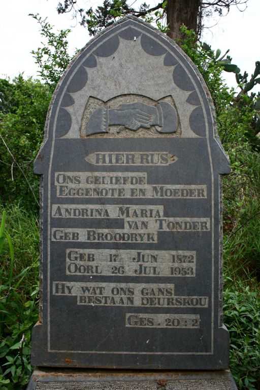 TONDER Andrina Maria, van 1872-1953