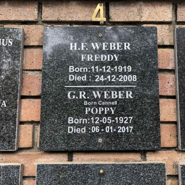 WEBER H.F. 1919-2008 &amp; G.R. CANNELL 1927-2017