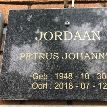 JORDAAN Petrus Johannes 1948-2018