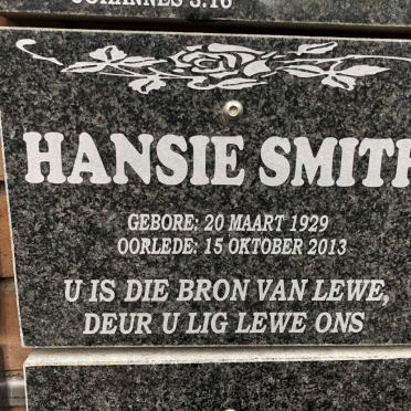 SMITH Hansie 1929-2013