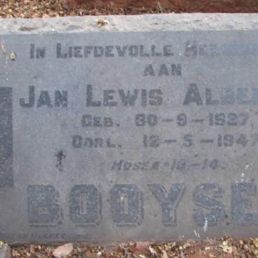 BOOYSEN Jan Lewis Albertus 1927-1947