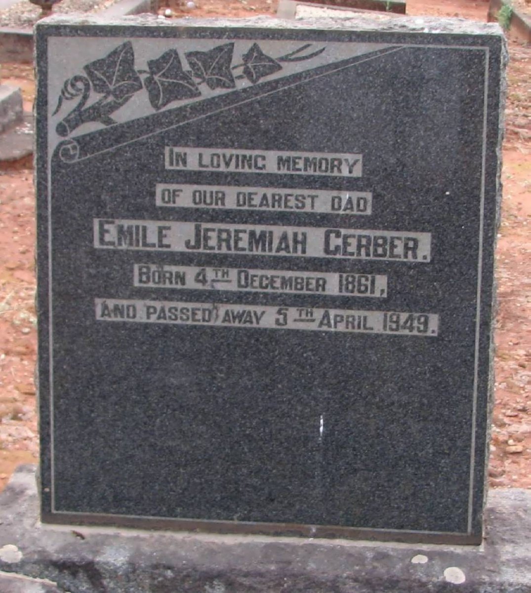 GERBER Emile Jeremiah 1861-1949