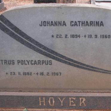 HOYER Petrus Polycarpus 1882-1967 &amp; Johanna Catharina 1894-1960