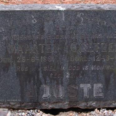 JOOSTE Maarten Coetzee 1891-1955