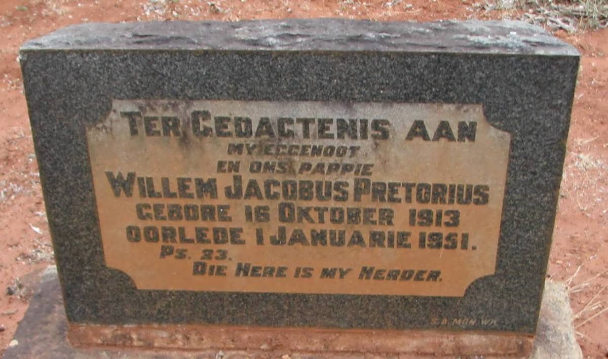 PRETORIUS Willem Jacobus 1913-1951