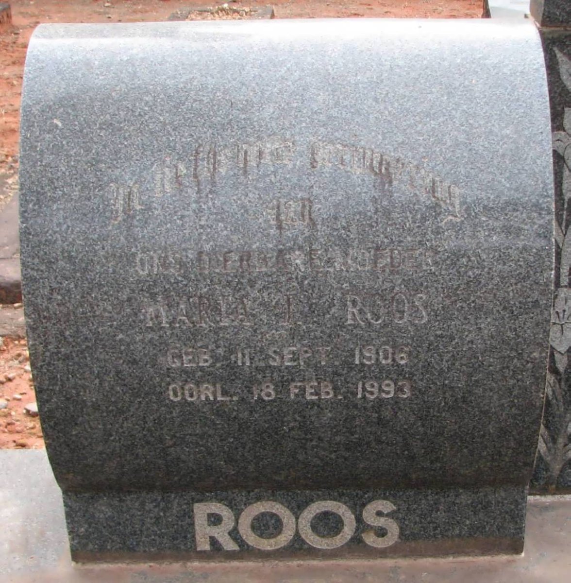 ROOS Maria J. 1906-1993