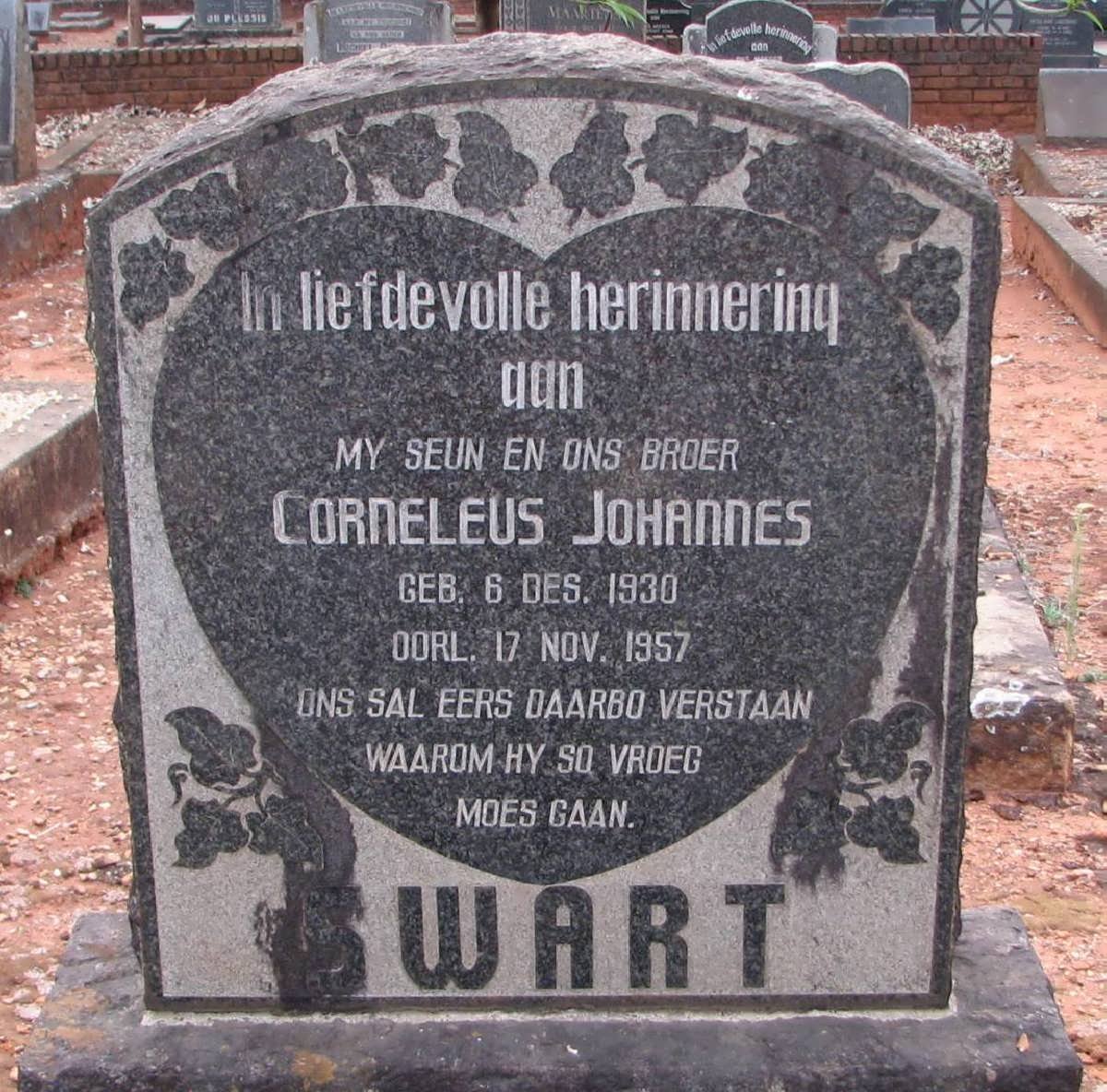 SWART Corneleus Johannes 1930-1957