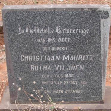 VILJOEN Christiaan Mauritz Botha 1889-196?
