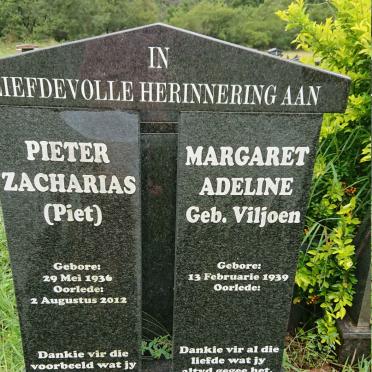 BEER Pieter Zacharias. de 1936-2012 &amp; Margaret Adeline VILJOEN 1939-