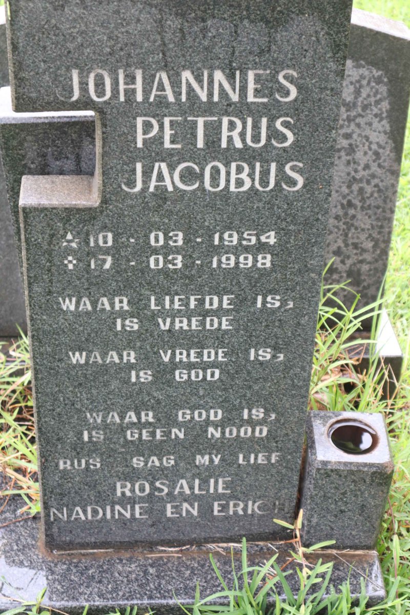 BEUKES Johannes Petrus Jacobus 1954-1998