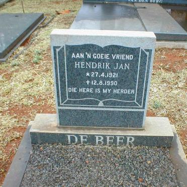 BEER Hendrik Jan, de 1921-1990