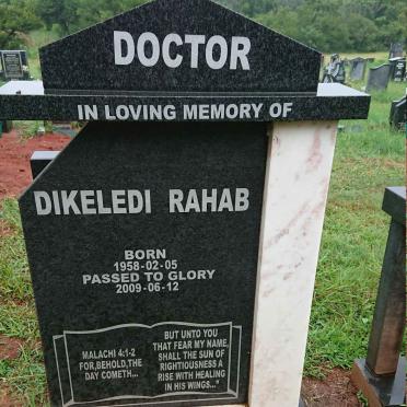 DOCTOR Dikeledi Rahab 1958-2009