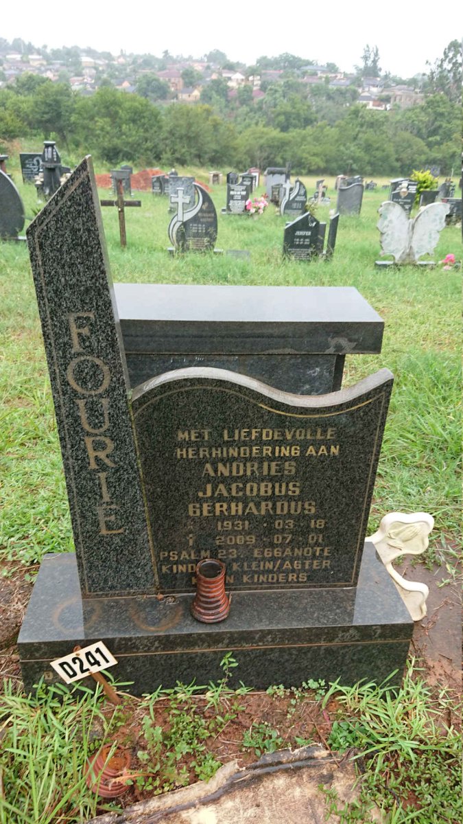 FOURIE Andries Jacobus Gerhardus 1931-2009