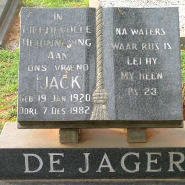 JAGER Jack, de 1920-1982