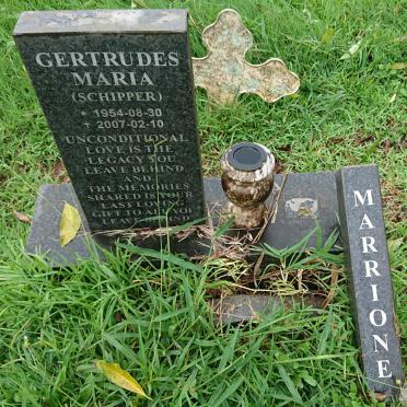 MARRIONE Gertrudes Maria nee SCHIPPER 1954-2007