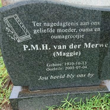 MERWE P.M.H., van der 1910-2005