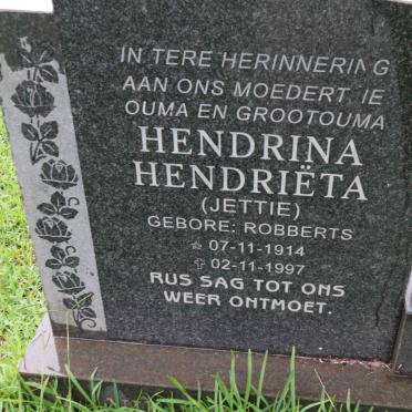 NIEUWENHUIZEN Hendrina Hendrieta nee ROBBERTS 1914-1997[b]