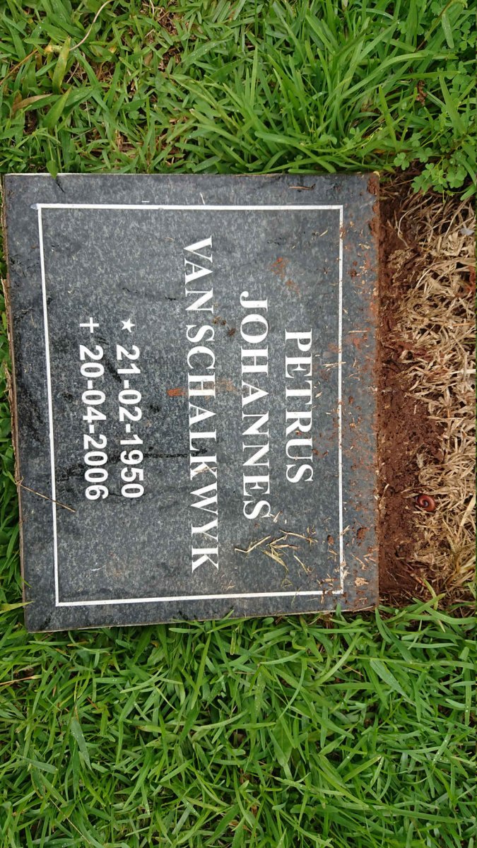 SCHALKWYK Petrus Johannes, van 1950-2006