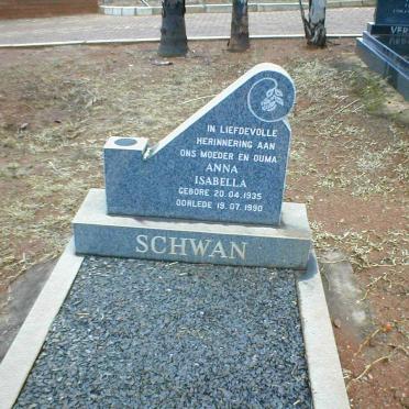 SCHWAN Anna Isabella 1935-1990