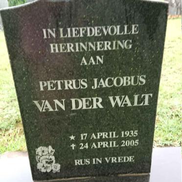 WALT Petrus Jacobus, van der 1935-2005