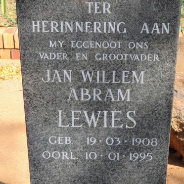 LEWIES Jan Willem Abram 1908-1995