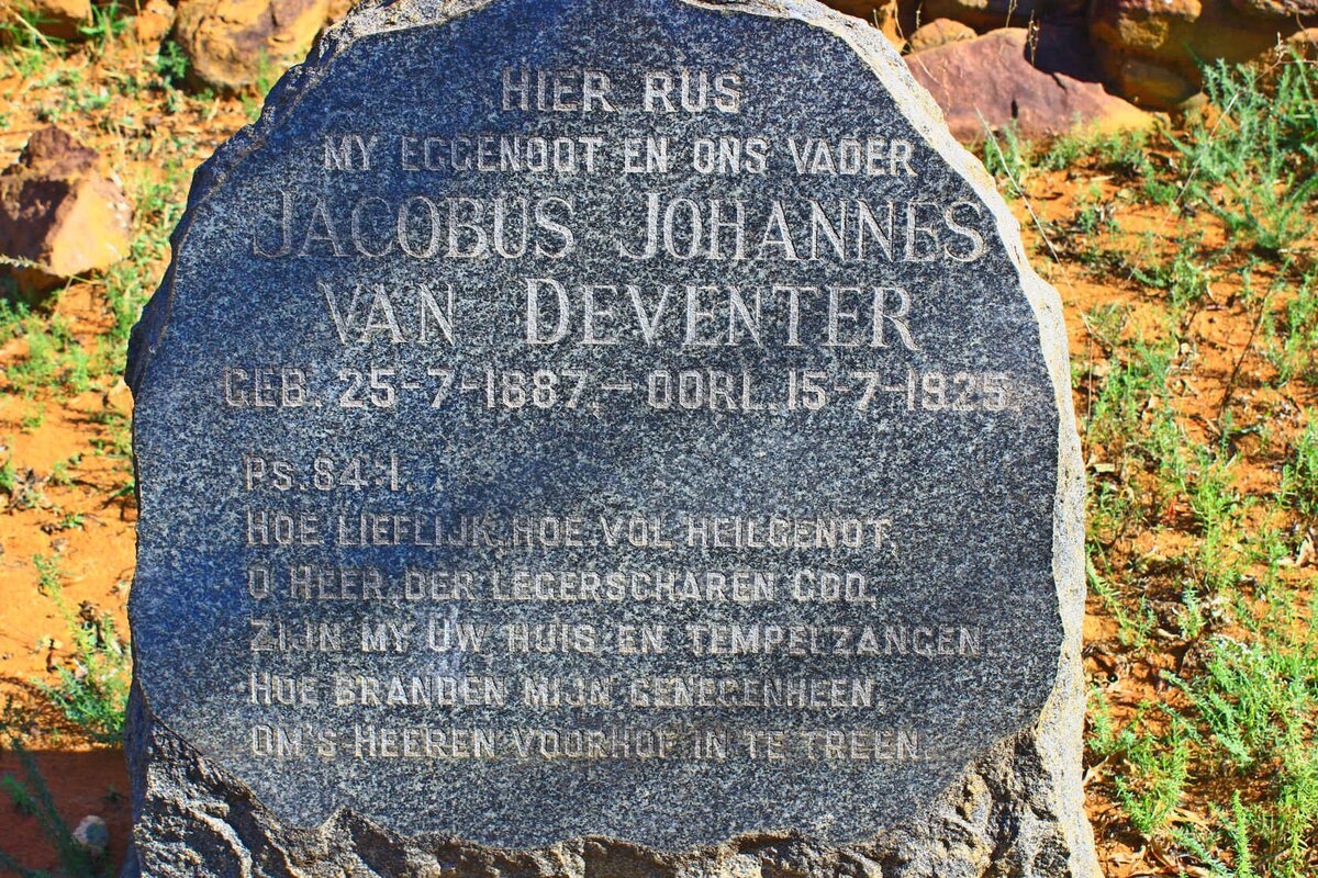 DEVENTER Jacobus Johannes, van 1887-1925