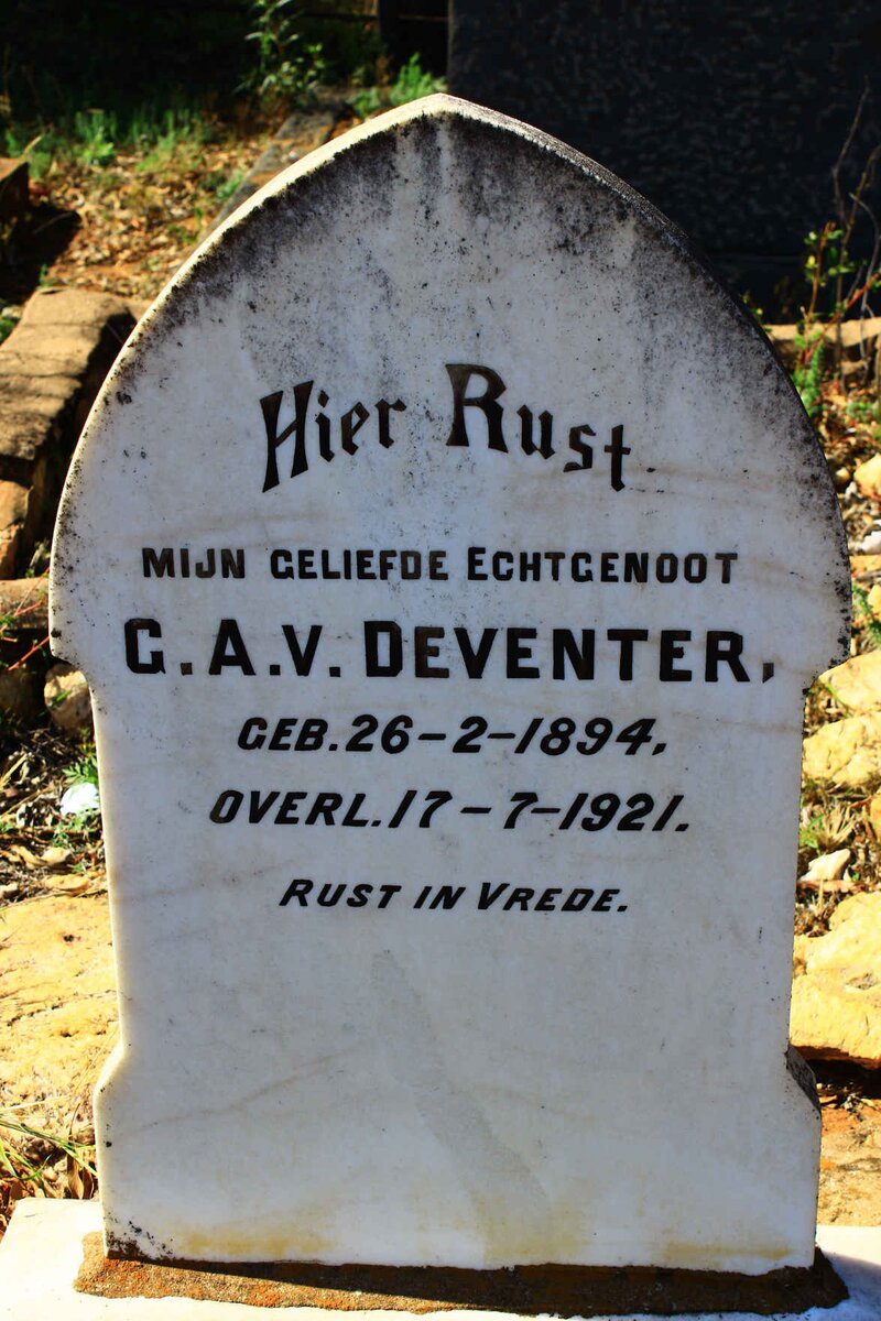 DEVENTER G.A., v. 1894-1921