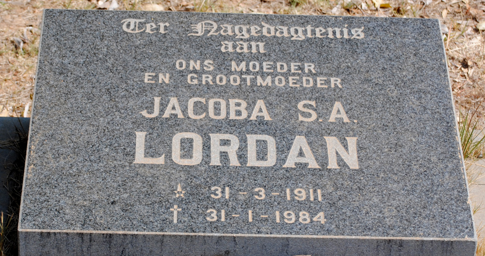 LORDAN Jacoba S.A. 1911-1984