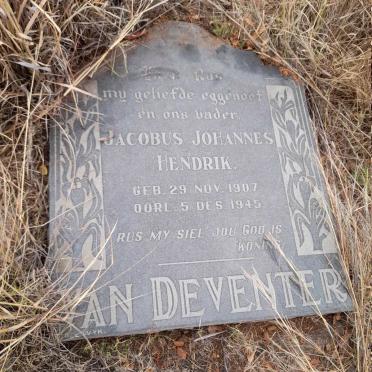 DEVENTER Jacobus Hendrik, van 1907-1945