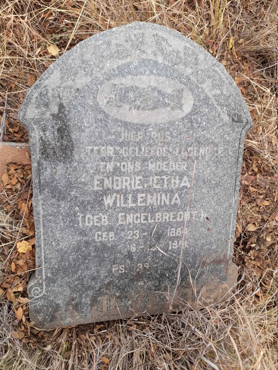 DEVENTER Endriejetha Willemina van, nee ENGELBRECHT 1884-19??