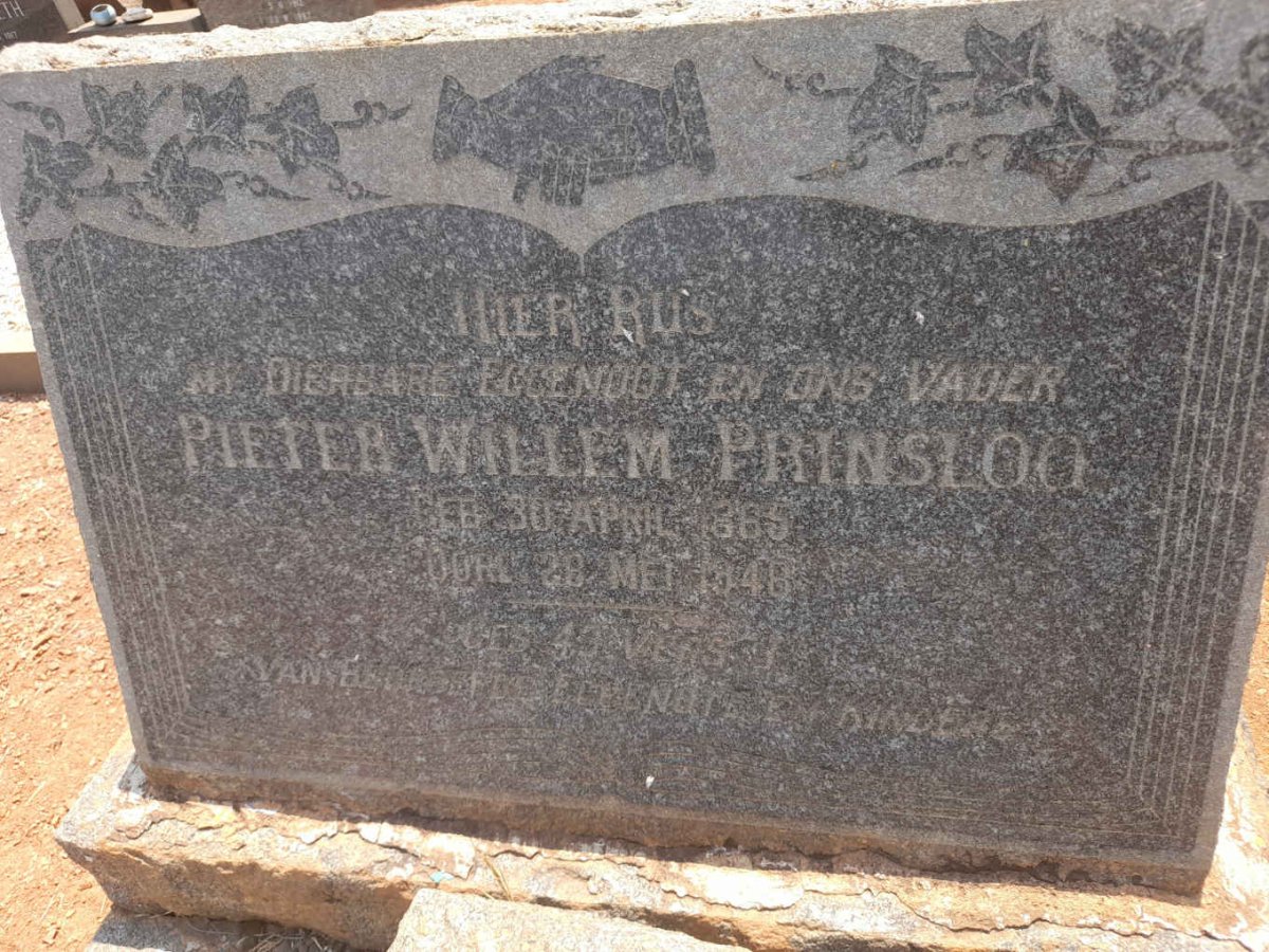 PRINSLOO Pieter Willem 1865-1948