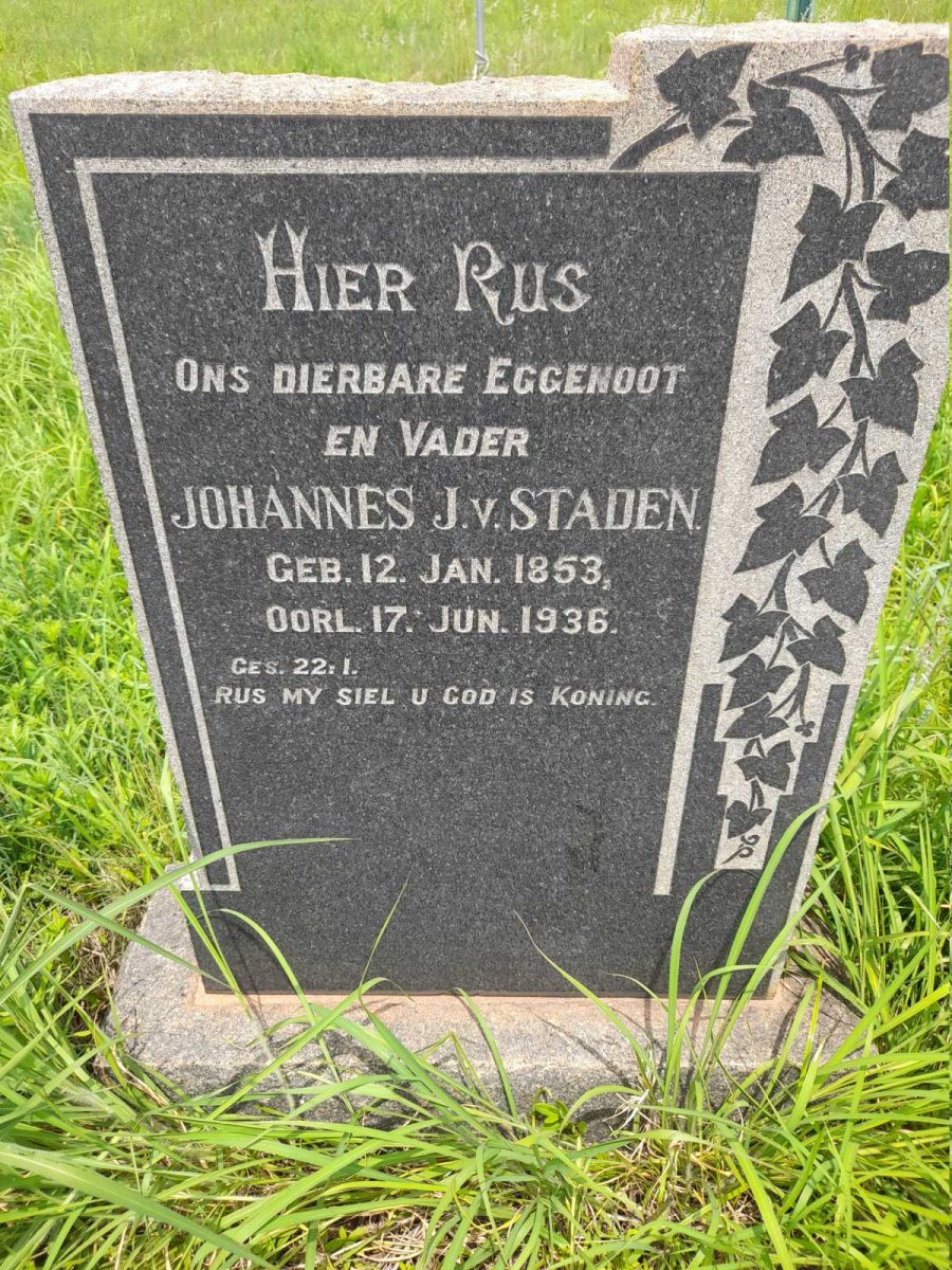 STADEN Johannes J., v. 1853-1936