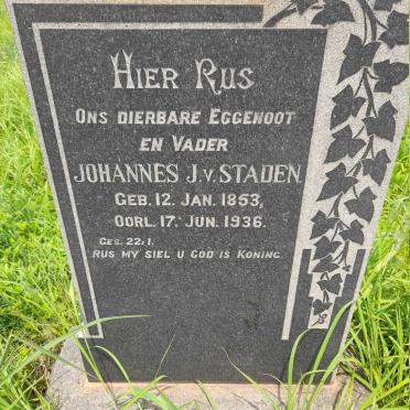 STADEN Johannes J., v. 1853-1936
