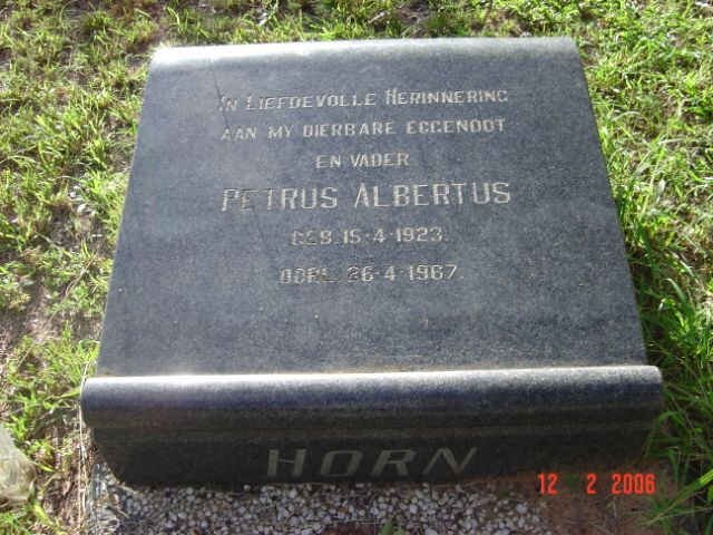 HORN Petrus Albertus 1923-1967