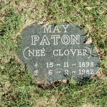 PATON  May nee CLOVER 1898-1982
