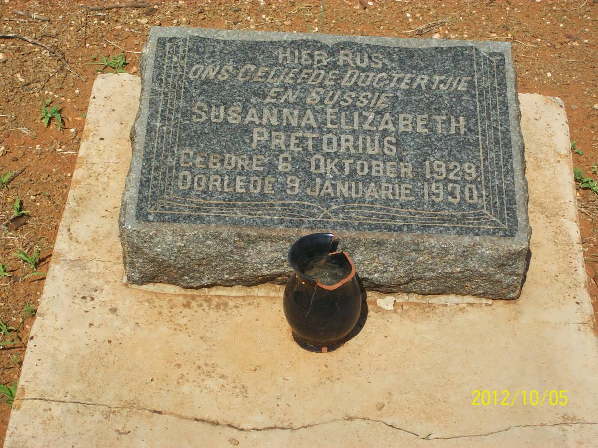 PRETORIUS Susanna Elizabeth 1929-1930