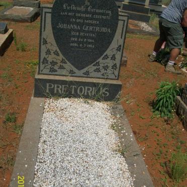PRETORIUS Johanna Gertruida nee HEYSTEK 1914-1964