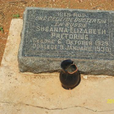 PRETORIUS Susanna Elizabeth 1929-1930