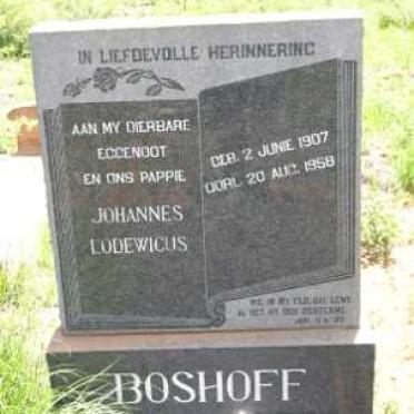 BOSHOFF  Johannes Lodewicus 1907-1958