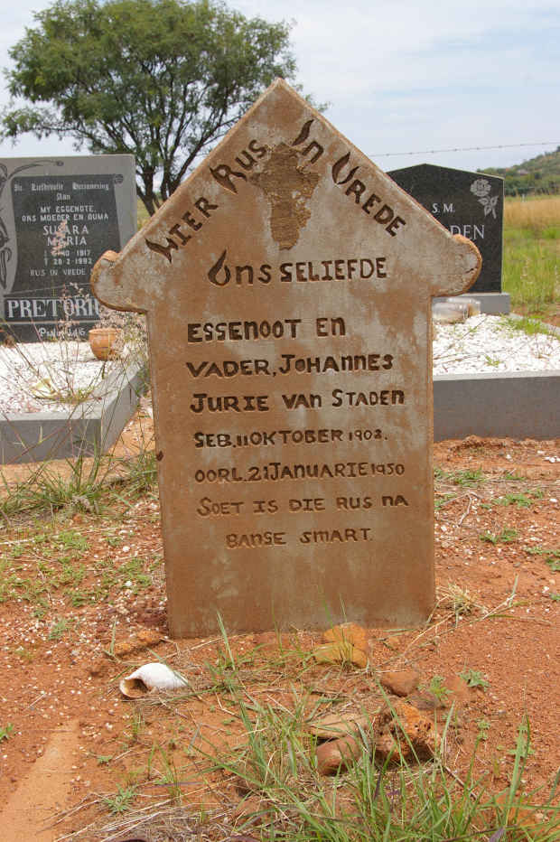 STADEN Johannes Jurie, van 1902-1950