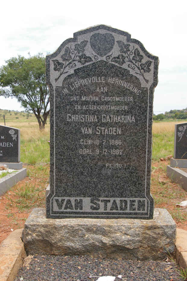 STADEN Christina Catharina, van 1886-1962