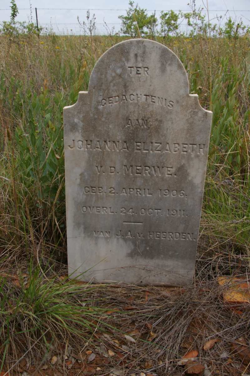 MERWE Johanna Elizabeth, v.d. 1906-1911