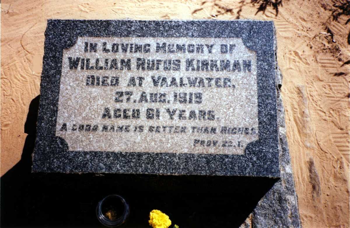 KIRKMAN William Rufus -1919