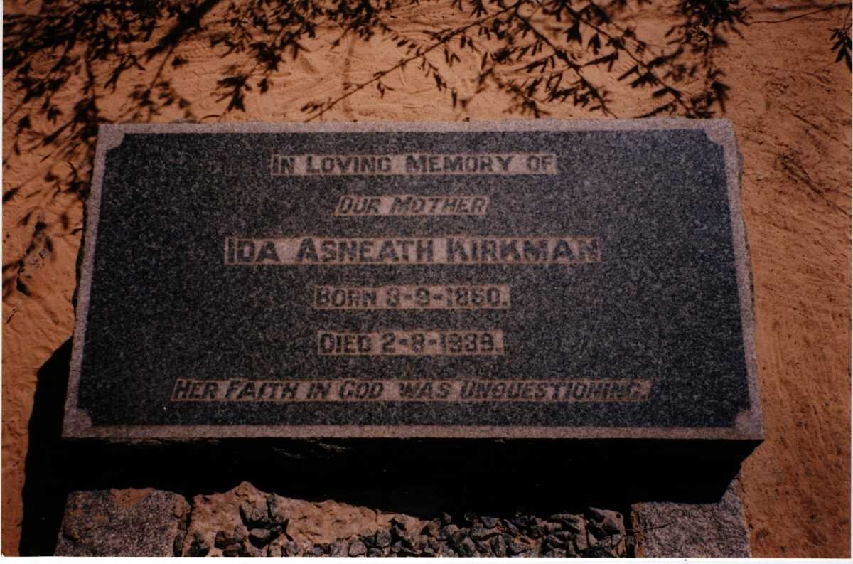 KIRKMAN Ida Asenath nee BIGGS 1860-1939