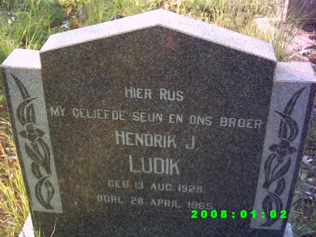 LUDICK  Hendrik J. 1929-1965