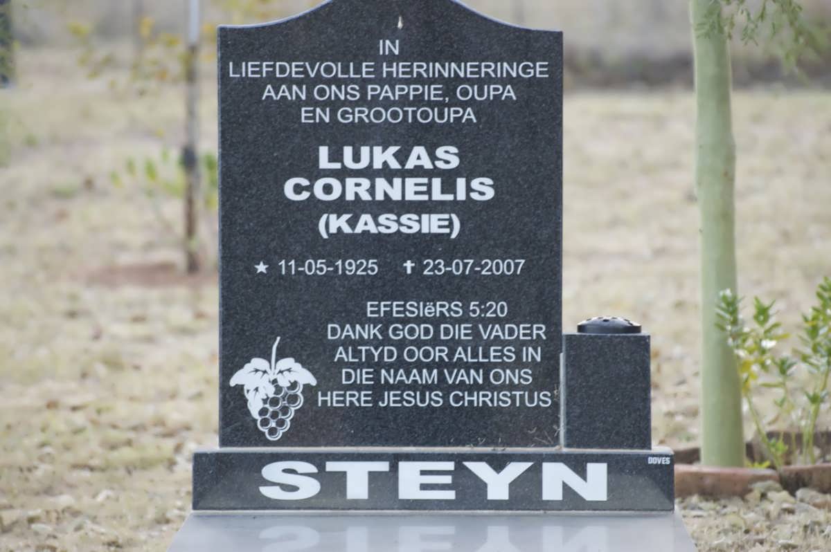 STEYN Lukas Cornelis 1925-2007