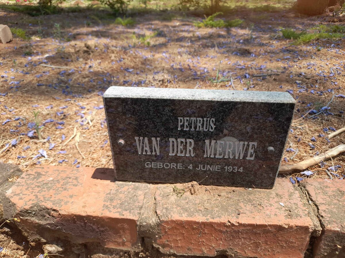 MERWE Petrus, van der 1934-