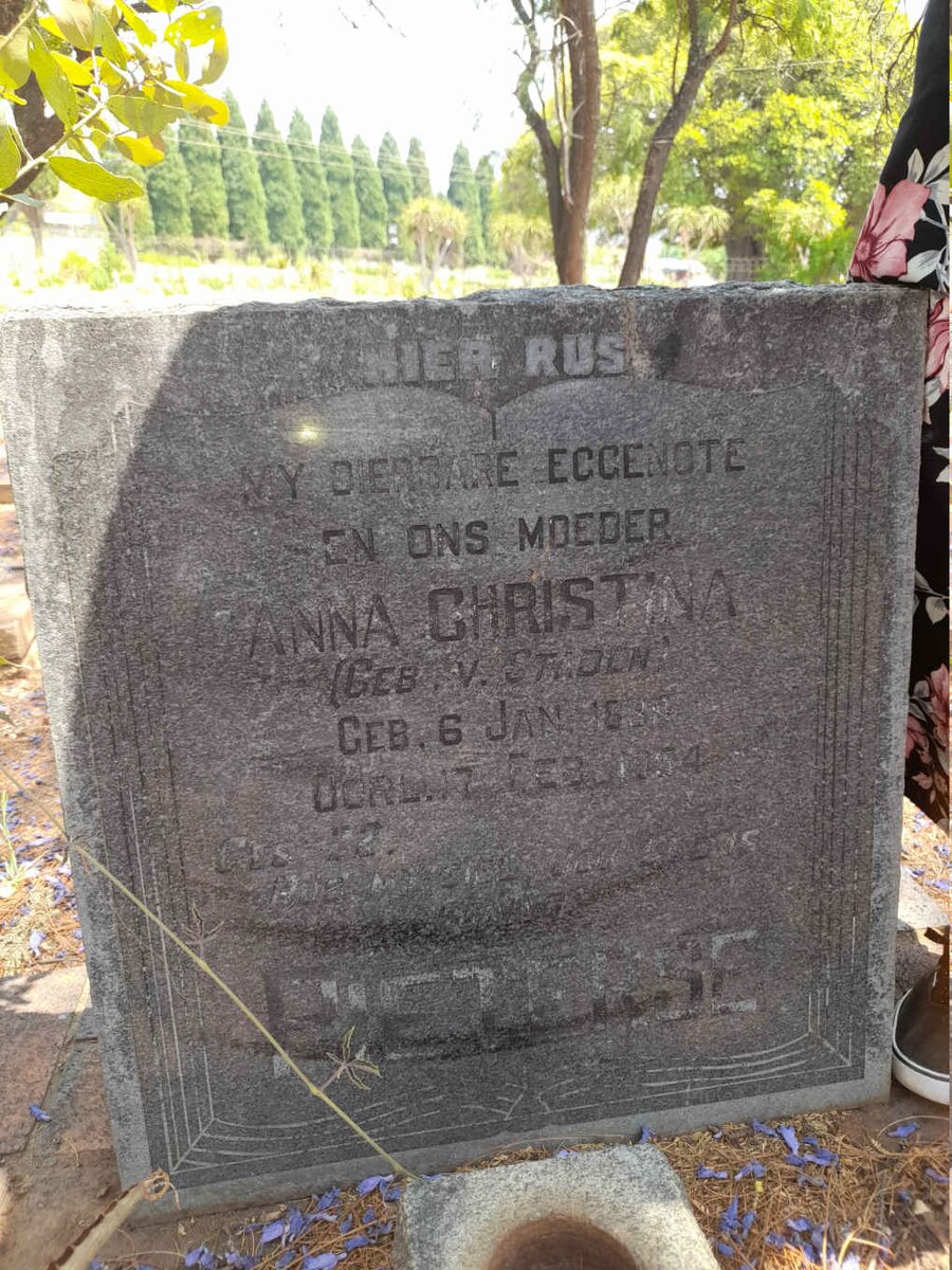 PIETERSE Anna Christina nee VAN STADEN 1888-1954