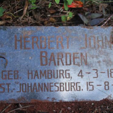 BARDEN Herbert John 1895-1968