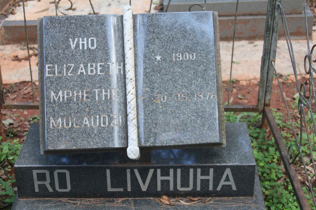 MULAUDZI Vho Elizabeth Mphethe 1900-1976